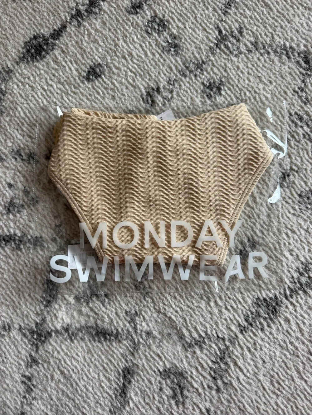 Monday Swimwear vanilla chevron Bryon bikini bottoms